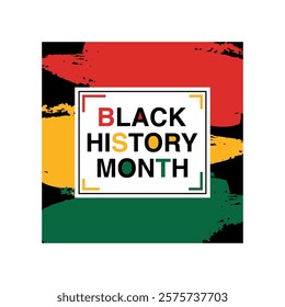 black history month celebration vector template. Afro American freedom day.