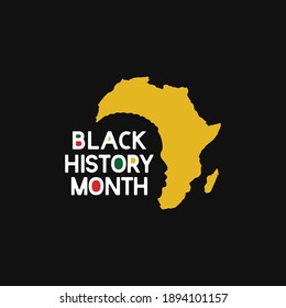 Black history month celebrations design template.