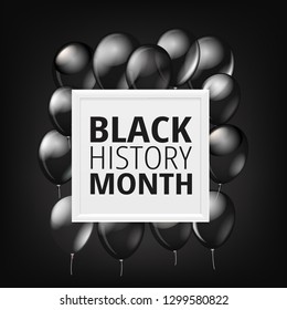 Black History Month concept with balloons. Vector illustration