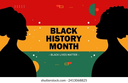 Black History Month Concept. Vector Illustration of African-American History Month