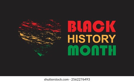 Black History Month creative concept design. Vector template for banner, greeting card, poster, prints, social media, flyer ,with background.