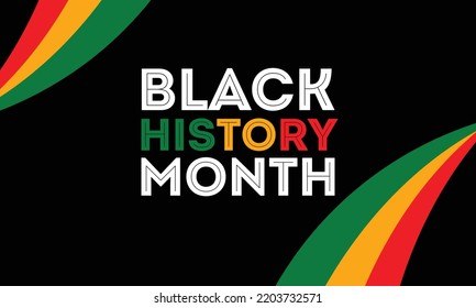 Black History Month creative vector illustration over black background