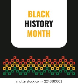 Black History Month Design Background For International Moment