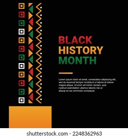 Black History Month Design Background For International Moment