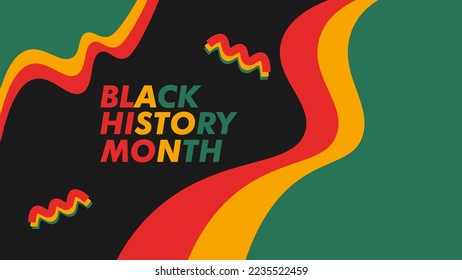 Black history month design banner, poster or social media post