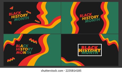 Black history month design banner, poster or social media post collection