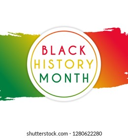 Black history month design template. Vector eps 10