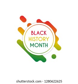 Black history month design template. Vector eps 10