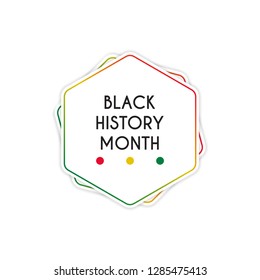 Black history month design template. Vector illustration eps 10