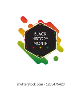 Black history month design template. Vector illustration eps 10