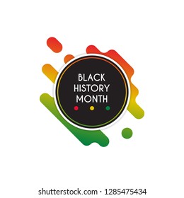 Black history month design template. Vector illustration eps 10