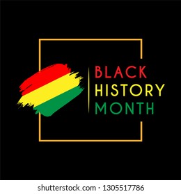 Black History Month design template.  vector eps 10