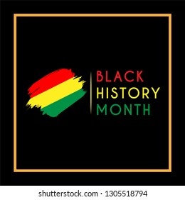 Black History Month design template.  vector eps 10