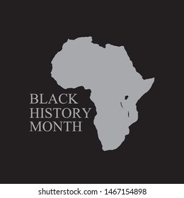 Black history month design template. Vector eps 10