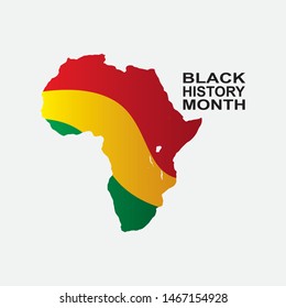 Black history month design template. Vector eps 10