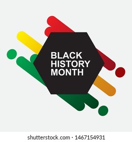 Black history month design template. Vector eps 10