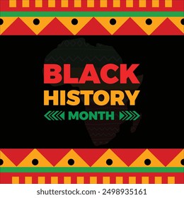 black history month design template in vector  