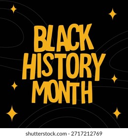 Plantilla de Vector de diseño del Mes de la Historia Negra para medios sociales o impresión de Anuncio.