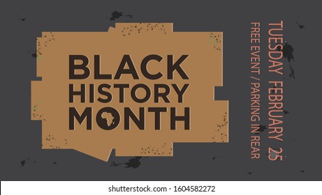 black history month event poster/banner template