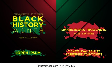 black history month event poster/banner template