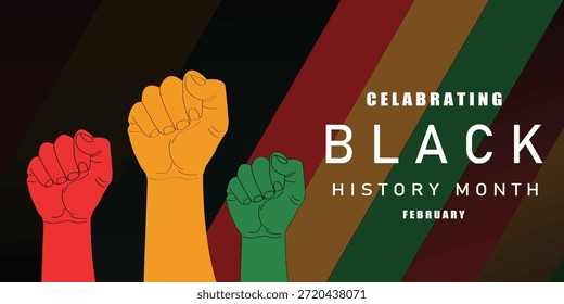 El Mes de la Historia Negra presenta la Imagen de un puño fuerte y levantado, símbolo de unidad, fortaleza e igualdad.