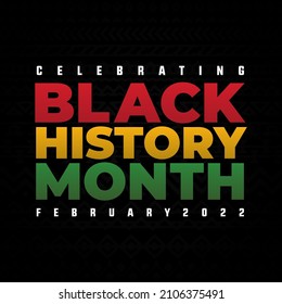 Black history month february 2022 modern creative banner, sign, design concept, social media post, template with red, green and yellow african background 