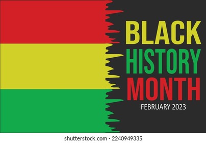 Black History Month February 2023 vector illustration template for banner poster and card
