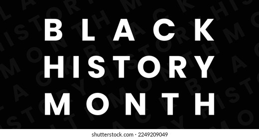 Black history month february 2023 modern creative banner, sign, design concept, social media post, template with black and white background.