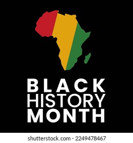 Black history month february 2023 modern creative banner, sign, design concept, social media post, template with red, green and yellow african background