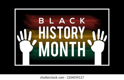 Black History Month in February. Vector template Design for banner, card, poster, background.