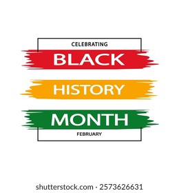 Black History Month February Vector