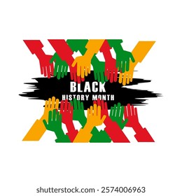 Black History Month February Vector