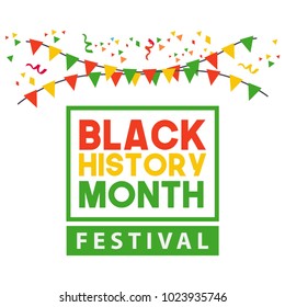 Black History Month Festival Vector Template Design