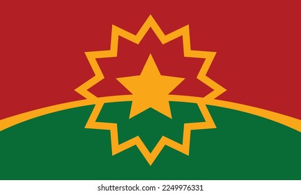 Black History Month Flag. Vector Illustration.