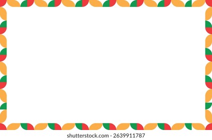 Black History Month Frame – Colorful Abstract Rectangle Border for Juneteenth Celebration with Space for Text	