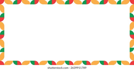 Black History Month Frame – Colorful Abstract Rectangle Border for Juneteenth Celebration with Space for Text	