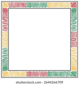 Black history month frame,Borders And Frames Black history month , Frame for Juneteenth with space for text .colorful abstract rectangle frame