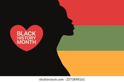 Black history month freedom poster design background. African American people banner. Woman poster label holiday concept template. Vector illustration poster