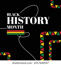 Black History Month Geometric Vector Design