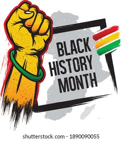 black history month grunge banner design