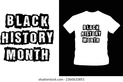 black History Month grunge effect t-shirt design editable template