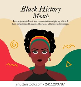 Black History Month Hand Drawn Cartoon Illustration