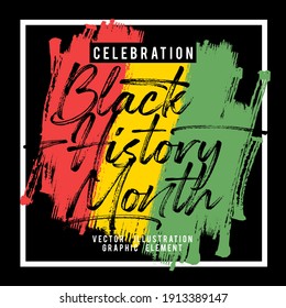 black history month holiday celebration abstract element vector illustration