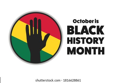 Black History Month. Holiday concept. Template for background, banner, card, poster with text inscription. Vector EPS10 illustration