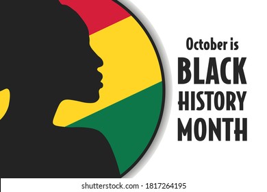 Black History Month. Holiday concept. Template for background, banner, card, poster with text inscription. Vector EPS10 illustration