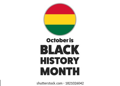 Black History Month. Holiday concept. Template for background, banner, card, poster with text inscription. Vector EPS10 illustration