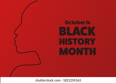 Black History Month. Holiday concept. Template for background, banner, card, poster with text inscription. Vector EPS10 illustration