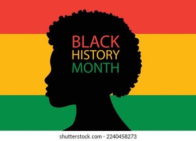 Black History Month. Holiday concept. Template for background, banner, card, poster with text inscription