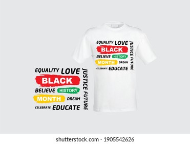 Black History Month illustration design is inserted with words that represent some of the inspiration of the black community,
This design is suitable for clothes, bags, jackets and more,