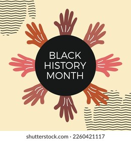 Black history month Illustration of female flat vector.